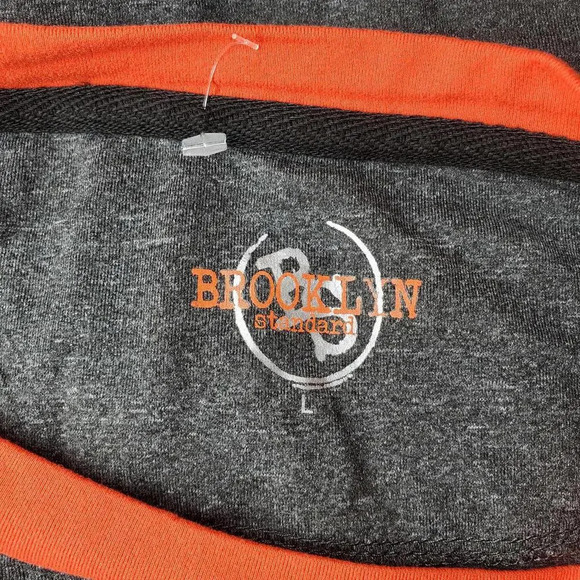 NWT Brooklyn Standard Men's Orange and Gray Short Sleeve Shirt Size Large - Picture 2 of 10